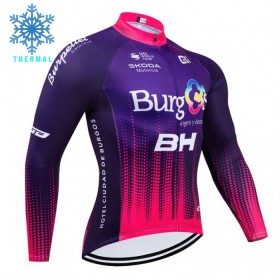 Wielershirt 2024 Burgos BH Lange Mouw Winter Thermal Fleece